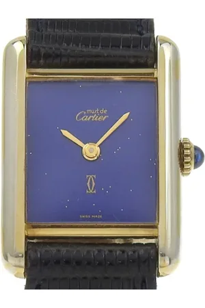 Cartier Pre-owned, Kobieta, Niebieski, ONE SIZE, Pre-owned Leather watches