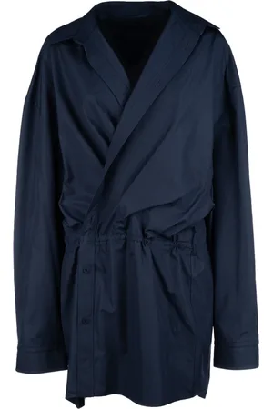 Balenciaga Sukienki, Kobieta, Niebieski, S, Len, Stylowe Sukienki na każdą okazję