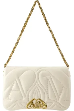 Alexander McQueen Torebki, Kobieta, Beżowy, ONE SIZE, Skóra, Leather shoulder-bags