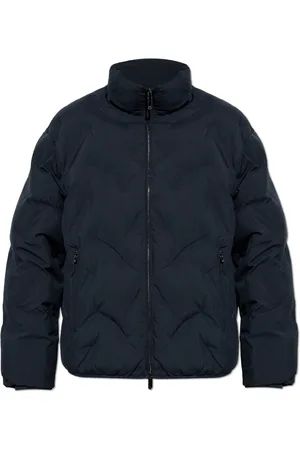 Emporio Armani Kurtki, Mężczyzna, Niebieski, M, Poliester, Kurtka puchowa