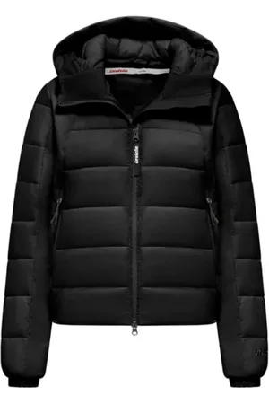 Invicta Kurtki, Kobieta, Czarny, S, Nylon, Czarny Płaszcz Bimateriałowy z Prima Loft®