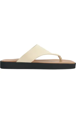 By Malene Birger Buty, Kobieta, Beżowy, 38 EU, Skóra, Skórzane Klapki Marisol