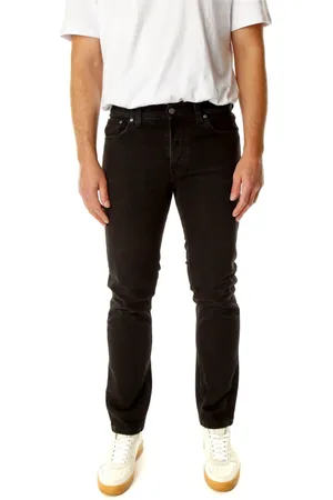 Nudie Jeans Jeansy, Mężczyzna, Czarny, W33 L30, Denim, Komfortowe Slim Fit Jeansyy