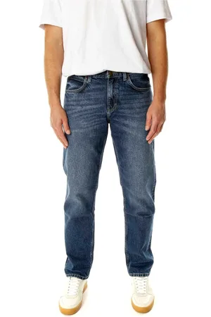 Lee Jeansy, Mężczyzna, Niebieski, W30 L32, Mid Waist Tapered Fit Jeansy