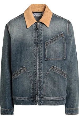 Alexander McQueen Kurtki, Mężczyzna, Niebieski, L, Kurtka jeansowa