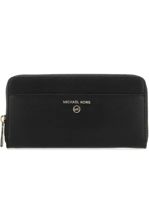 Michael Kors Akcesoria, Kobieta, Czarny, ONE SIZE, Klasyczny Czarny Portfel Skórzany