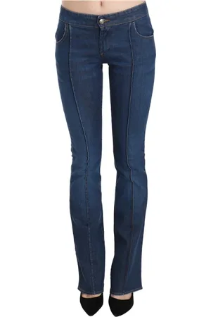 Roberto Cavalli Jeansy, Kobieta, Niebieski, L, Denim, Zniszczone Bootcut Jeansyy