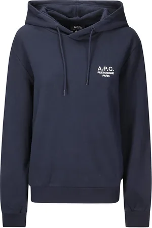A.P.C. Bluzy, Kobieta, Niebieski, S, Bawełna, Hoodie Standard Rue Madame Sweatshirt