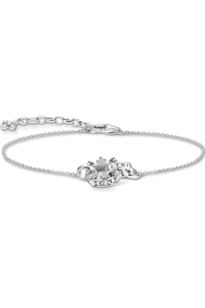 Thomas Sabo Akcesoria, Kobieta, Szary, ONE SIZE, Bransoletka damskie ze srebra próby 925 z białym cyrkonem A1982-643-14