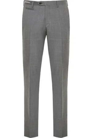 corneliani Spodnie, Mężczyzna, Szary, 2XL, Spodnie z wełny z kieszeniami