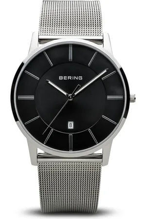 Bering Akcesoria, Mężczyzna, Szary, ONE SIZE, Męski zegarek srebrny błyszczący 13139-002