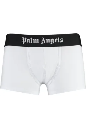 Palm Angels Bielizna, Mężczyzna, Biały, L, Bawełna, Stylowe Bokserki Bawełniane