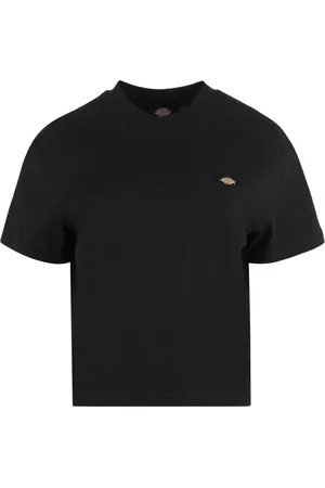 Dickies Koszulki, Kobieta, Czarny, M, Bawełniana T-shirt z okrągłym dekoltem
