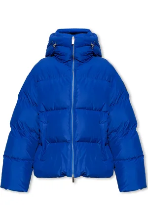 OFF-WHITE Kurtki, Mężczyzna, Niebieski, L, Pikowana kurtka puchowa