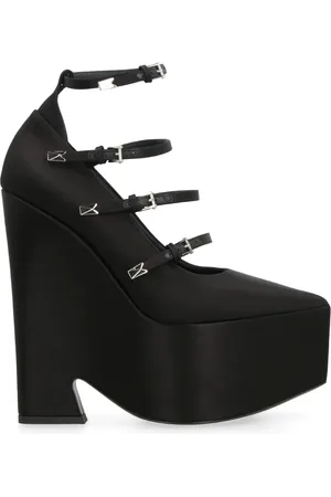 VERSACE Buty, Kobieta, Czarny, 36 EU, Satin Platform Pump