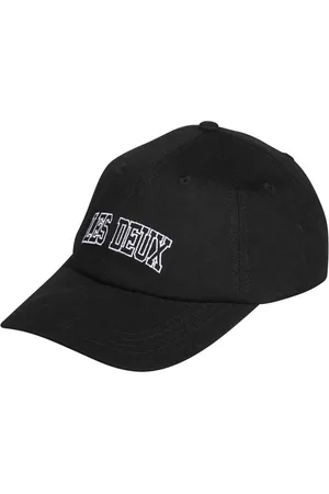Les Deux Akcesoria, Mężczyzna, Czarny, ONE SIZE, Bawełna, Czapka baseballowa z kontrastowym logo
