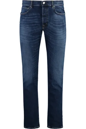 DEPARTMENT FIVE Jeansy, Mężczyzna, Niebieski, W34, Dżinsy Slim Fit z metalowymi detalami