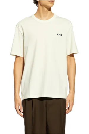 A.P.C. Koszulki, Mężczyzna, Beżowy, M, Bawełna, T-shirt Boxy