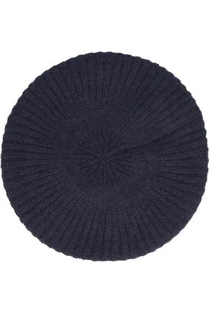 Roberto Collina Akcesoria, Kobieta, Niebieski, ONE SIZE, Nylon, Rozciągliwa Dzianinowa Beret z Wełny