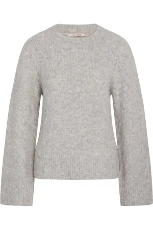 RUE de FEMME Swetry, Kobieta, Szary, S, Nylon, Elegancki Sweter w Kamiennej Szarości