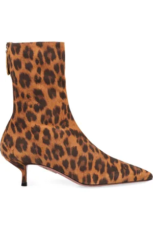 Aquazzura Buty, Kobieta, brązowy, 37 EU, Buty z nadrukiem zwierzęcym z skóry