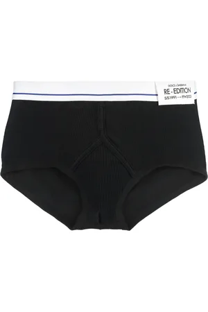 Dolce & Gabbana Bielizna, Mężczyzna, Czarny, M, Logo Bawełniane Slipki
