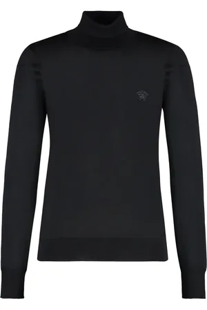 VERSACE Swetry, Mężczyzna, Czarny, M, Kaszmir, Knitwear