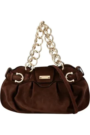 Salvatore Ferragamo Pre-owned, Kobieta, brązowy, ONE SIZE, Pre-owned Suede handbags