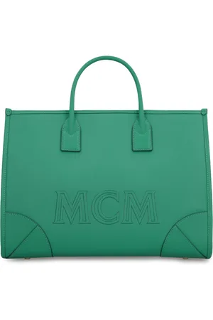 MCM Torebki, Kobieta, Zielony, ONE SIZE, Zamsz, Skórzana torba Tote