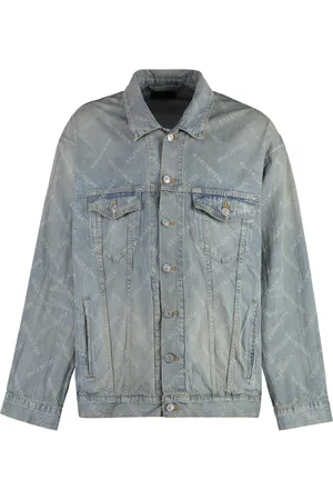 Balenciaga Kurtki, Mężczyzna, Niebieski, M, Denim, Vintage Kurtka Dżinsowa Unisex Oversize Fit