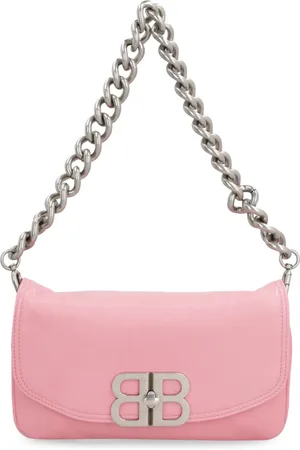 Balenciaga Torebki, Kobieta, Różowy, ONE SIZE, Len, Miękka skórzana torba na ramię