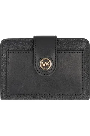 Michael Kors Akcesoria, Kobieta, Czarny, ONE SIZE, Koronkowa Portmonetka ze Zapięciem na Zatrzask