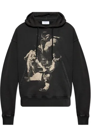 OFF-WHITE Bluzy, Mężczyzna, Szary, L, Bawełna, Bluza z nadrukiem