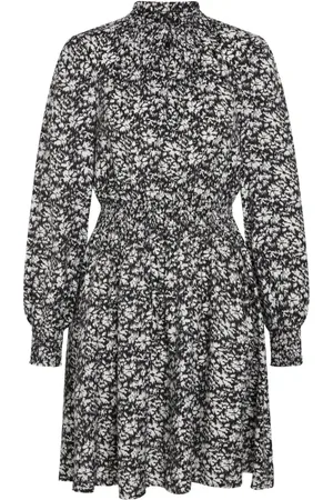 RUE de FEMME Sukienki, Kobieta, Czarny, M, Elegancka Kwiatowa Sukienka Ariana Czarna