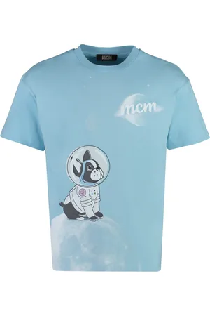 MCM Koszulki, Mężczyzna, Niebieski, S, T-Shirts
