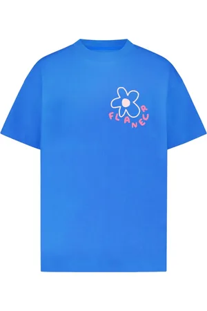 FLÂNEUR Koszulki, Mężczyzna, Niebieski, XL, Tshirt Kwiatowy dla Mężczyzn i Kobiet