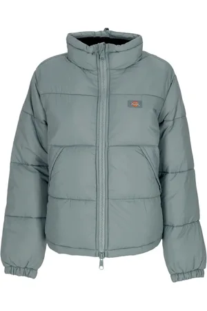 Dickies Kurtki, Kobieta, Zielony, S, Kurtka Puchowa Damska z Odporną na Wodę Tkaniną