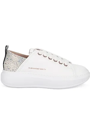 Alexander Smith Buty, Kobieta, Biały, 39 EU, Sneakersy Wembley Białe z Kamieniami