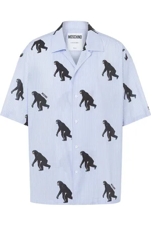 Moschino Koszule, Mężczyzna, Niebieski, M, Jasnoniebieska Klasyczna Koszula z Kołnierzykiem