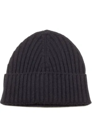 KANGRA CASHMERE Akcesoria, Mężczyzna, Niebieski, ONE SIZE, Kaszmir, Niebieski Kaszmirowy Czapka z Warkoczami