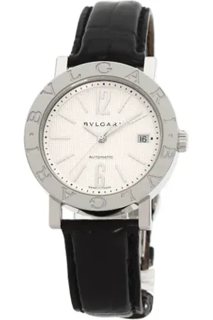 Bvlgari Pre-owned, Mężczyzna, Szary, ONE SIZE, Pre-owned Leather watches