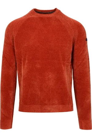 RRD Swetry, Mężczyzna, Pomarańczowy, L, Chenille Stretch Raglan Sweater