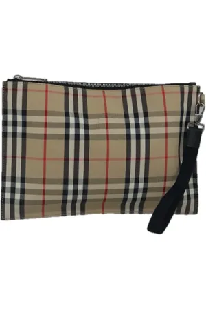 Burberry Pre-owned, Kobieta, Beżowy, ONE SIZE, Skóra, Pre-owned Canvas clutches