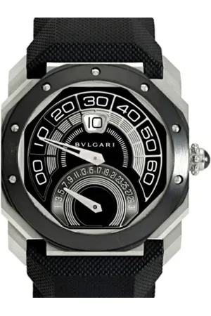 Bvlgari Pre-owned, Mężczyzna, Czarny, ONE SIZE, Pre-owned Stainless Steel watches