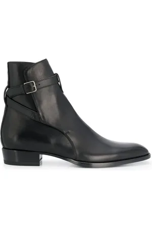 Saint Laurent Buty, Mężczyzna, Czarny, 40 EU, Wyatt 30 Jodhpur Botki za kostkę