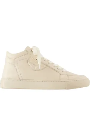 Zadig & Voltaire Buty, Kobieta, Biały, 37 EU, Skóra, Białe skórzane sneakersy - Mid Fly