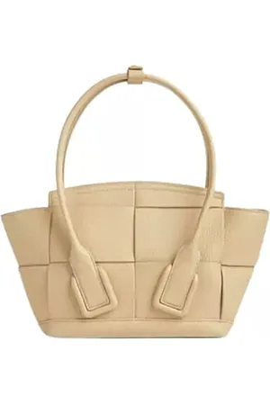 Bottega Veneta Torebki, Kobieta, Beżowy, ONE SIZE, Skóra, Stylowa Skórzana Torba