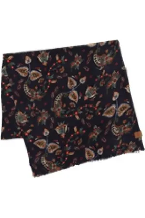 HARMONT&BLAINE Akcesoria, Mężczyzna, Niebieski, ONE SIZE, Pashmina Wzór Kwiatowy