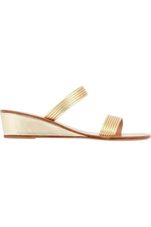 Ancient Greek Sandals Buty, Kobieta, Żółty, 40 EU, Złote Niskie Sandały na Koturnie Melia