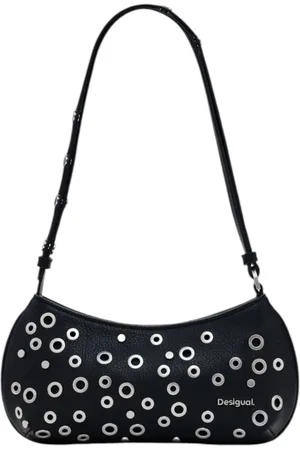 Desigual Torebki, Kobieta, Czarny, ONE SIZE, Wiosna/Lato Średnia Torba Damska